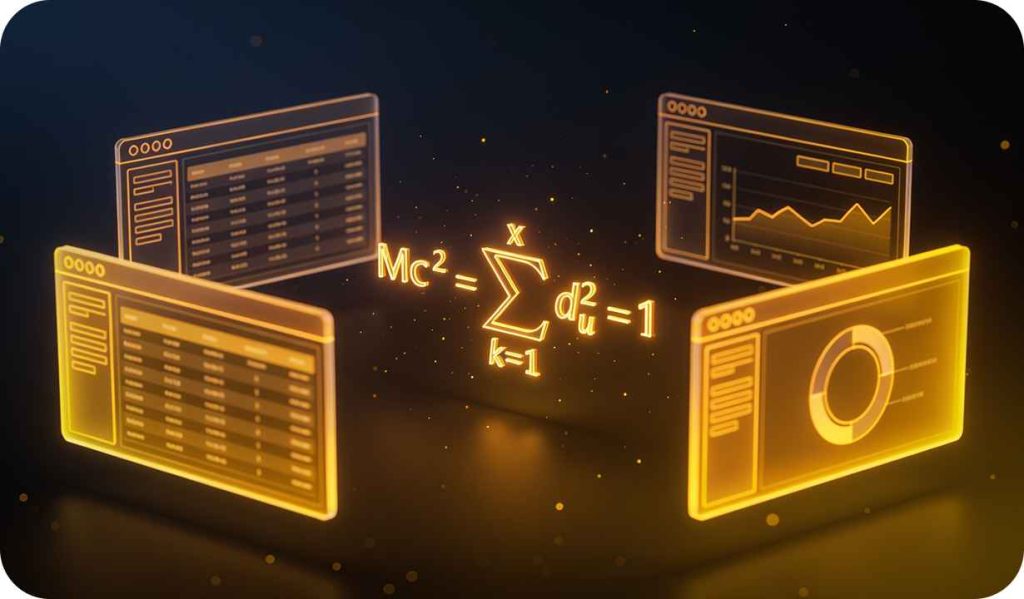 Fórmulas de cálculo DAX conectando tablas y visuales dentro de un modelo de Power BI