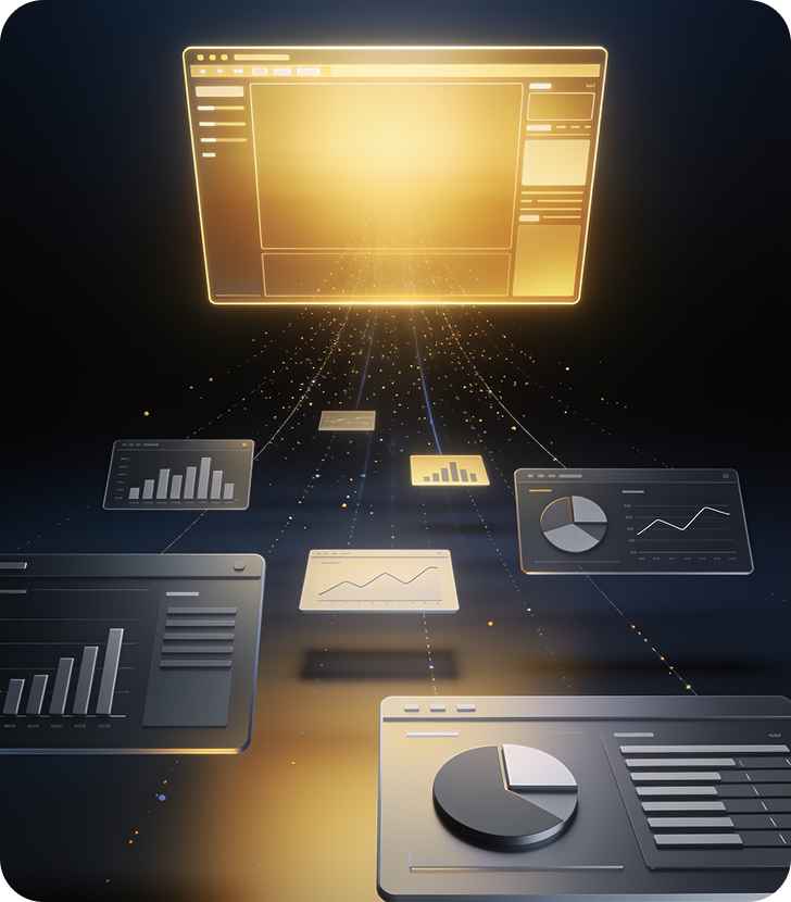 Interfaz de Power BI Desktop con la transformación de datos y los visuales del reporte